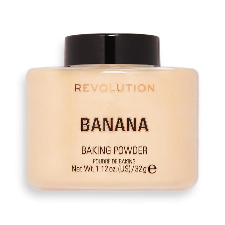Revolution, Loose Baking Powder, Makeup Setting Powder, Long Lasting Coverage, Mattifies & Reduces Shine, Translucent, 1.12 Oz