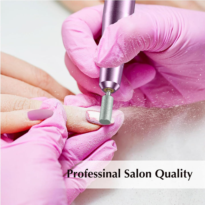 Electric Nail Drill File Professional: for Acrylic Gel Dip Powder Nails Portable Nail Machine Kit Manicure Pedicure Tools Polishing Set with Nail Drill Bits Sanding Bands