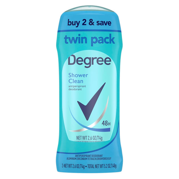 Antiperspirant Deodorant Twin Pack Shower Clean 48-Hour Sweat and Odor Protection Antiperspirant for Women 2.6 Oz