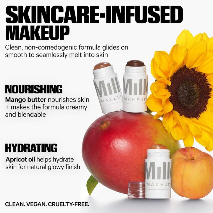 Matte Bronzer – Buildable Cream Bronzer Stick with Mango Butter + Apricot Oil – Hydrating, Multi-Use Formula for a Sunkissed Glow