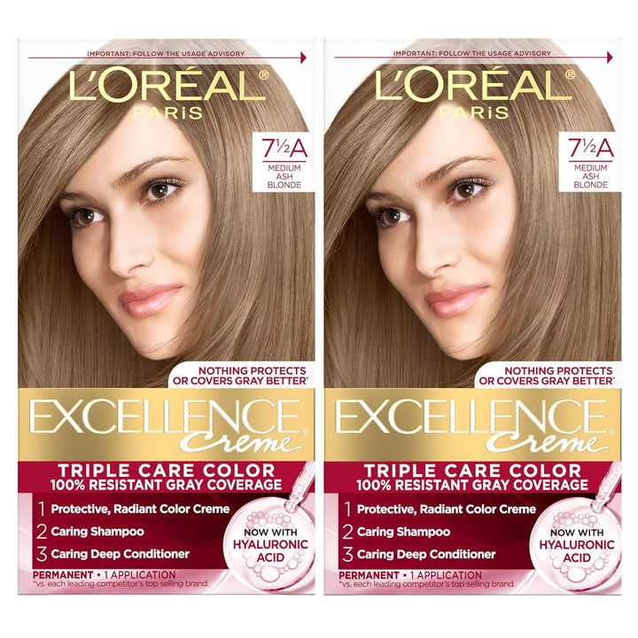 Excellence Crème Permanent Hair Dye, Triple Care Hair Color with Pro-Keratine Complex for 100% Gray Hair Coverage, 4 Dark Brown, 1 Kit