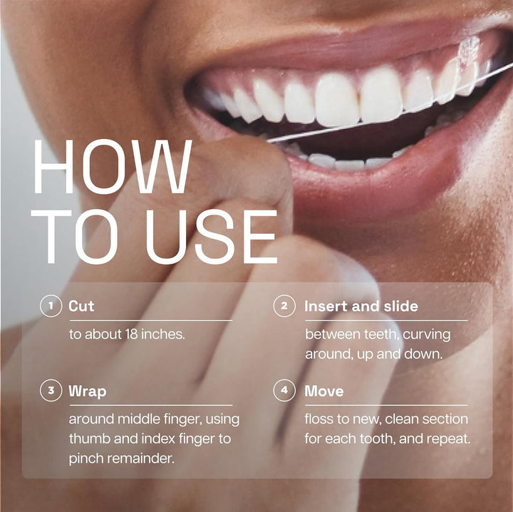 Ultraclean Dental Floss, Mint, Plaque Remover for Teeth, Shred Resistant, Waxed, Easy on Gums & Teeth, Mint, Oral Care, PFAS Free, for Adults & Kids, 6 Pack, 30 Yd