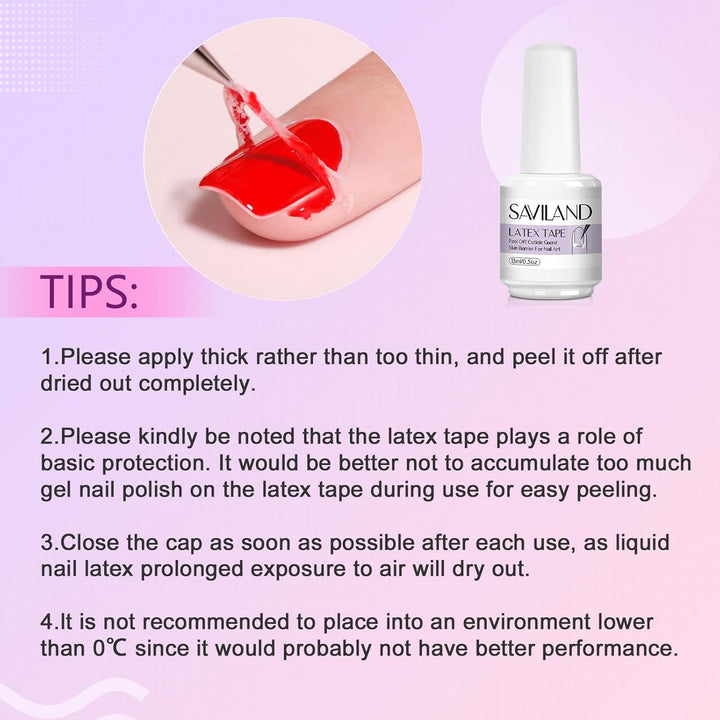 Gel Polish Liquid Latex for Nails: 15ML Nail Latex Peel off Nail Polish Barrier Cuticle Guard Protector for Airbrush Nail Art Liquid Latex with Tweezers Home DIY Nail Art Salon for Women