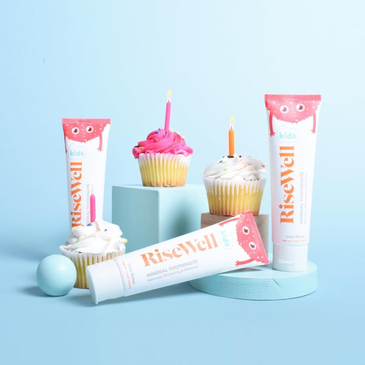 Kids Mineral Toothpaste - Kids Hydroxyapatite Toothpaste - Made by Dentists, Safe to Swallow, No Added Fluoride and All Natural - Cake Batter Flavor, 3.4 Oz