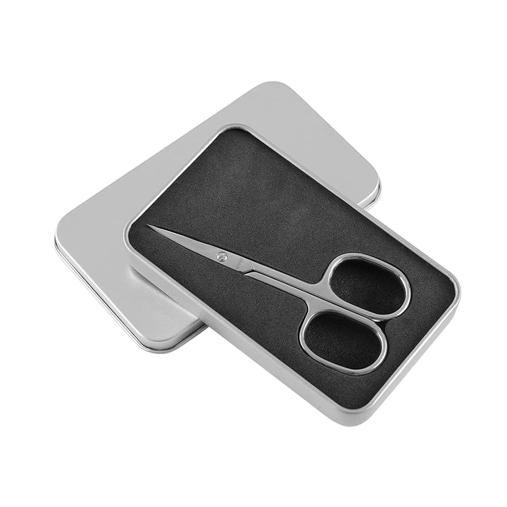 Premium Manicure Scissors Multi-Purpose Stainless Steel Cuticle Pedicure Beauty Grooming Kit for Nail, Eyebrow, Eyelash, Dry Skin Curved Blade 3.5 Inch