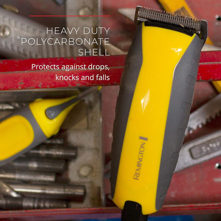 HC5855 Virtually Indestructible Haircut Kit & Beard Trimmer, Hair Clippers for Men (15 Pieces) , Yellow