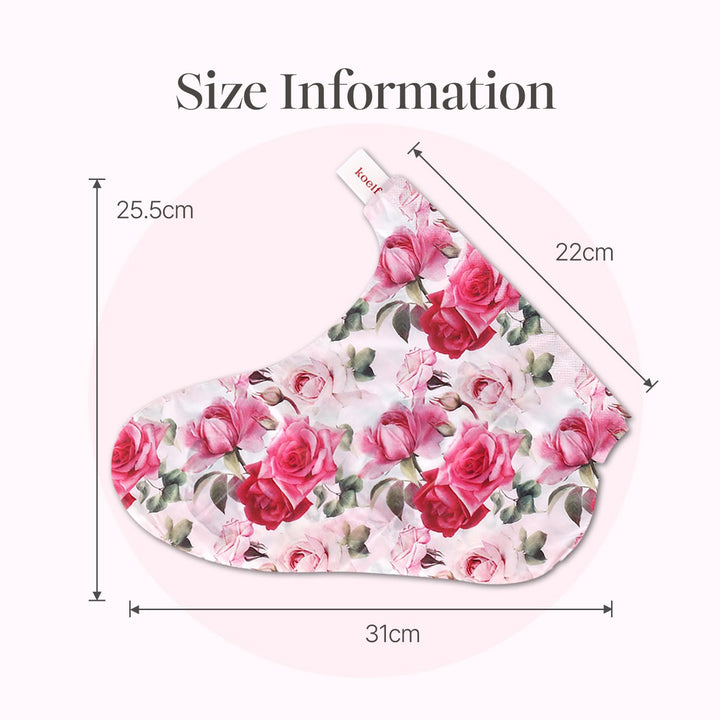PETITFEE Rose Petal Satin Foot Mask (5Pairs) - Intensive Nourishing Socks, Rose Scented Foot Repair Masks with Peptide, Collagen, Shea Butter, Urea for Silky Smooth Feet, Foot Treatment, Body Mask