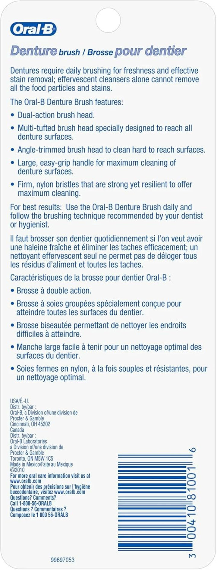 Denture Brush Dual Head - Each, Pack of 2