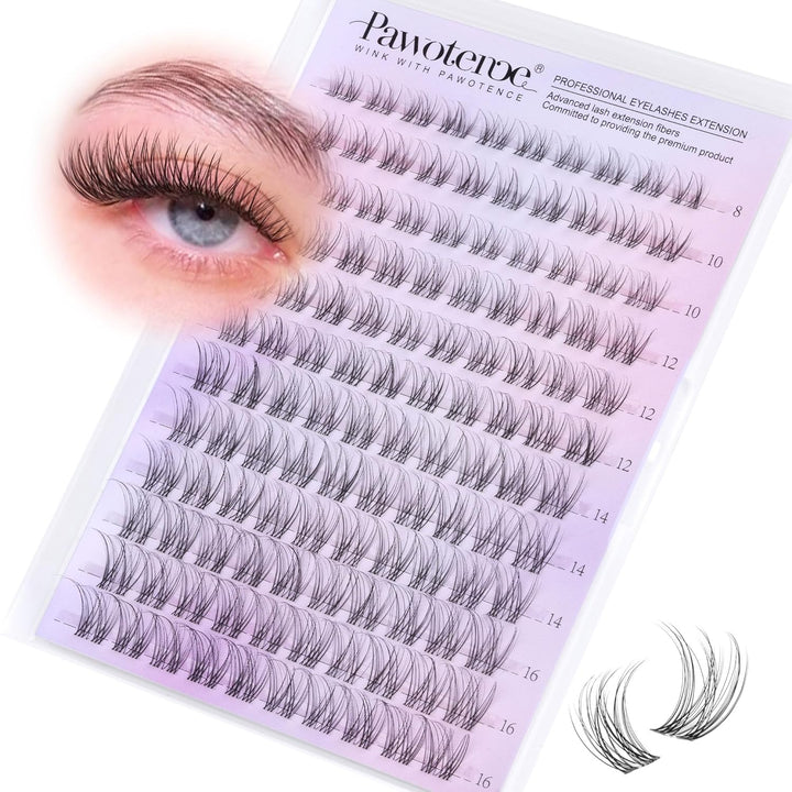 Lash Clusters Wispy Cluster Eyelash Extensions 10-18Mm Individual Lashes DIY Cluster Lashes Extension Soft Comfortable Eyelash Clusters with Thin Band