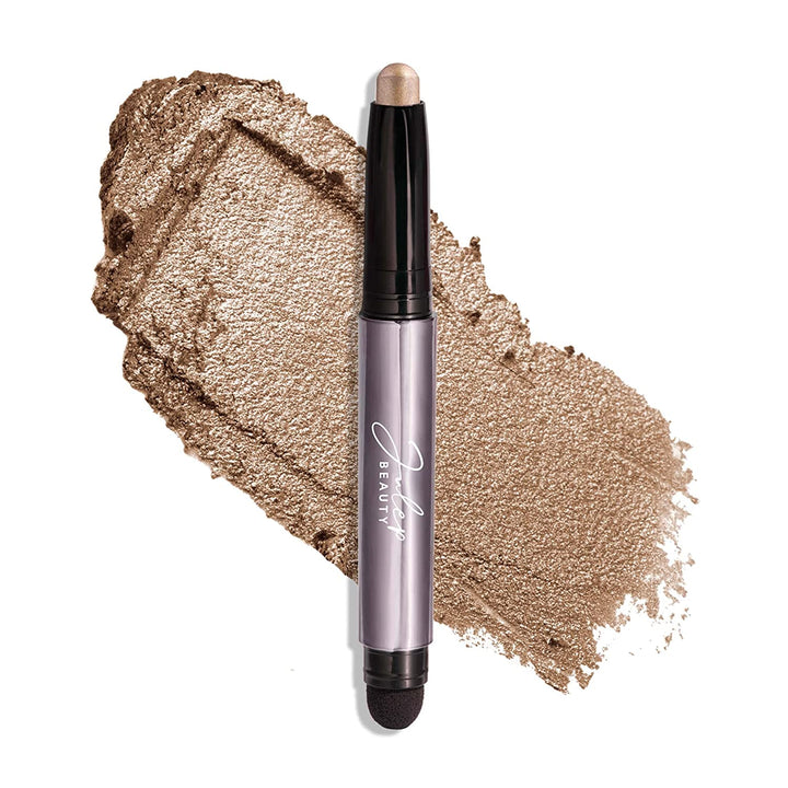 Eyeshadow 101 Cream-To-Powder Waterproof Shadow Stick – Champagne Shimmer – Long-Lasting, Crease-Proof, Medium Golden-Beige Shimmer Cream Eyeshadow with Built-In Smudger