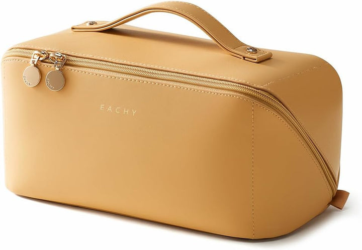 Travel Makeup Bag,Large Capacity Cosmetic Bags for Women,Waterproof Portable Pouch Open Flat Toiletry Bag Pattern Makeup Bag