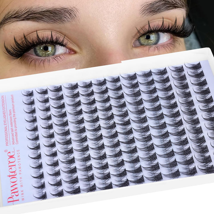 Lash Clusters Wispy Cluster Eyelash Extensions 10-18Mm Individual Lashes DIY Cluster Lashes Extension Soft Comfortable Eyelash Clusters with Thin Band