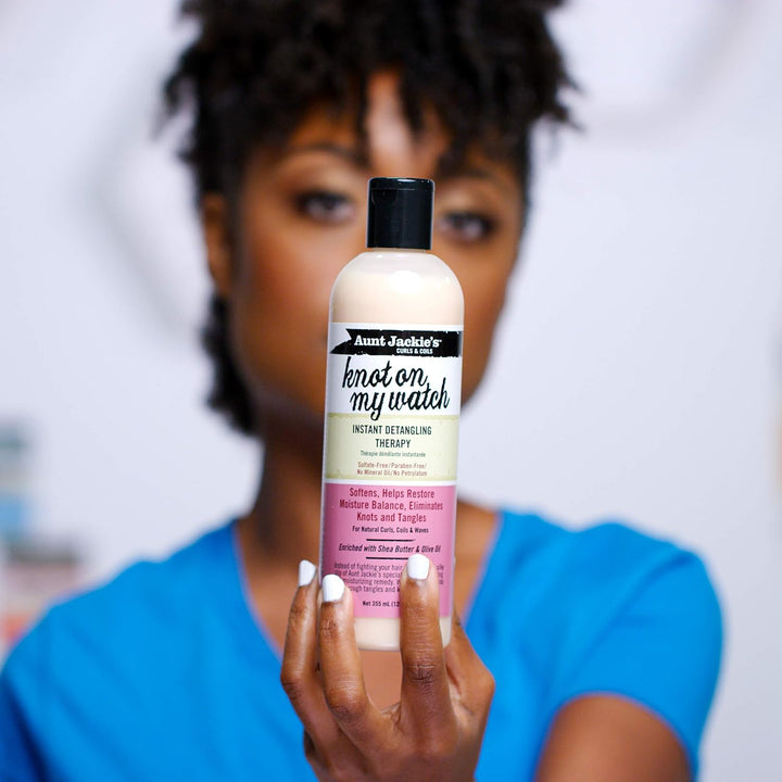 Curls and Coils Knot on My Watch Instant Hair Detangling Therapy for Natural Curls, Coils and Waves, Enriched with Shea Butter, 16 Oz