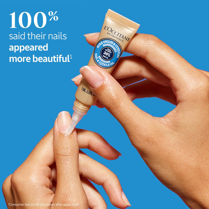 Shea Nourishing Nail & Cuticle Oil: with 30% Shea Oil, Healthier-Looking Nails, Soften Cuticles, Strengthen Nails, 0.25 Fl. Oz