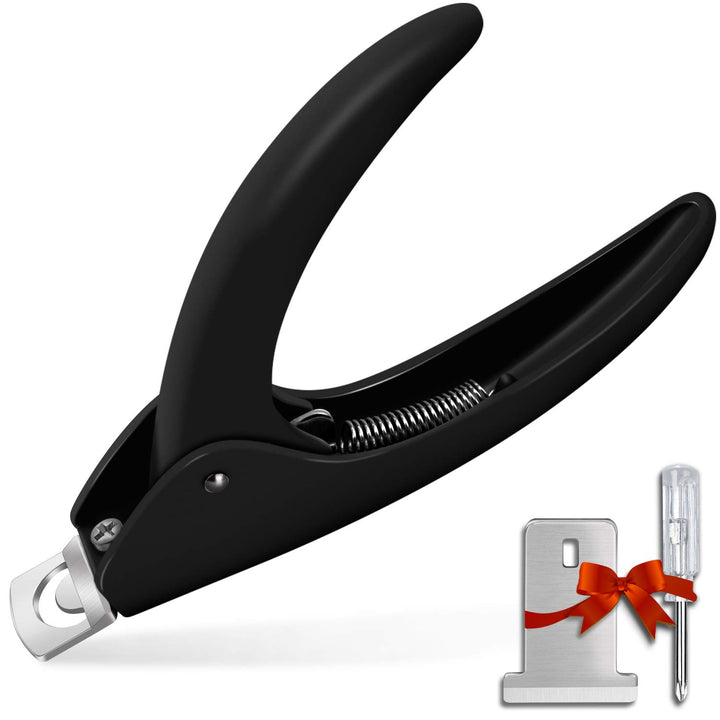 Violet Red Premium Adjustable Nail Clippers with Magnets Sizers for Acrylic Nails, Stainless Steel Nail Cutter Trimmer for Artificial Fake False Tips Manicure Sharp Blade Clip Tool for Salon Beauty