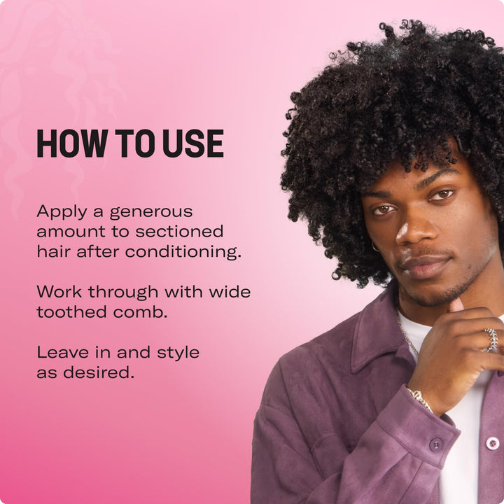 Pomegranate & Honey Leave in Conditioner for Curly Hair - Moisturizing Detangler & Curly Hair Treatment to Help Repair Damage, Prevent Frizz & Improve Shine (12 Fl Oz)