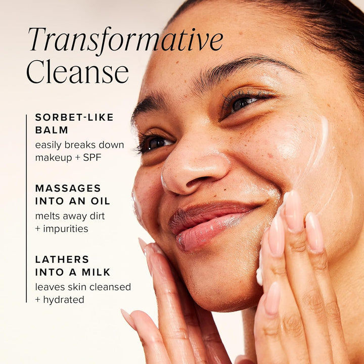 Makeup Remover Cleansing Balm - Green Clean Waterproof Makeup Remover + Oil Based Cleanser - Gentle Exfoliating Double Cleanser - Melts from Balm to Milky Lather (50Ml)