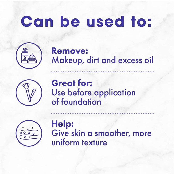 Regular Facial Sponge, Dermatologist Developed, Removes Deep down Dirt & Makeup That Causes Breakouts and Blackheads, Reusable, Exfoliating, White, 1 Count