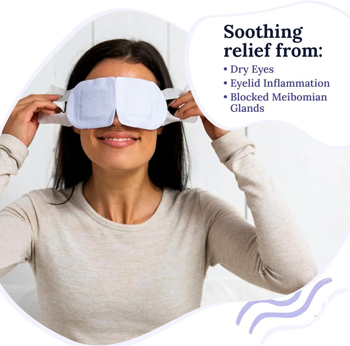 Rest: Self Heating Warm Compress for Dry Eyes | Heated Eye Mask for Fast Relief | No Microwave or Washcloth Needed | Travel Ready | 30 Count