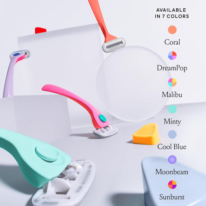 Razors for Women Shave Kit – Women’S Razor + 2 X 5-Blade Razor Refills + Magnetic Holder – Sunburst