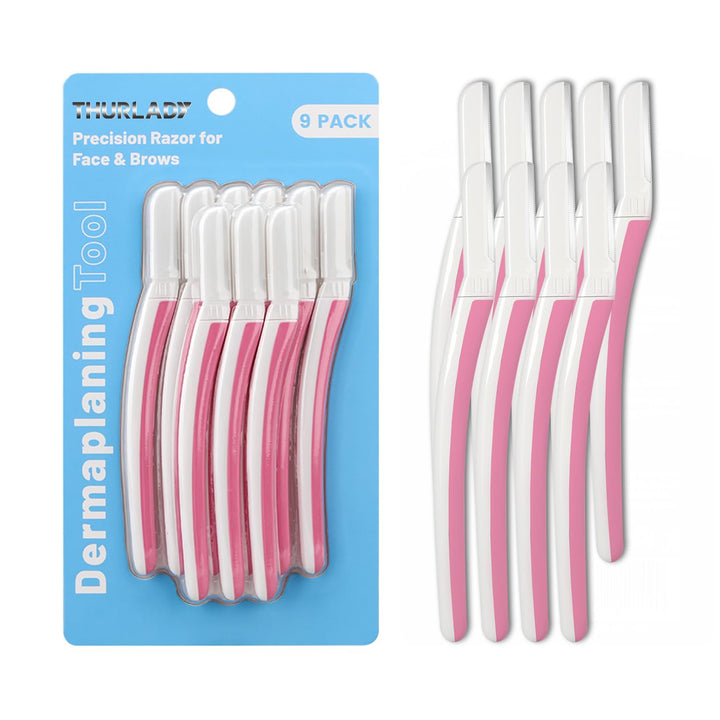 Dermaplane Razor for Women Face - Facial Razor for Women - Eyebrow & Face Razors, Exfoliating Microblades, Peach Fuzz Remover, Dermaplaning & Skin Care Tool, Travel Essentials, (12 Pcs, Wisteria)