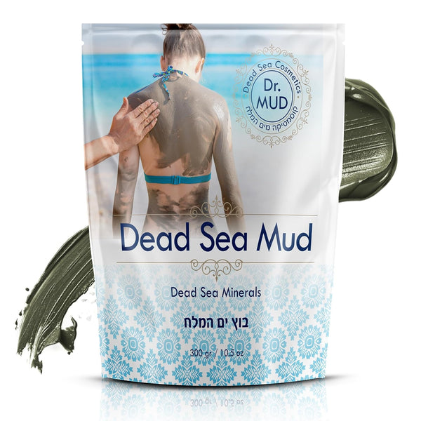 Dr. Mud'S Dead Sea Mud Body Mask from Israel, 10.5 Oz – Black Clay Body Treatment with Natural Dead Sea Minerals Deep Cleansing Skin & Beauty Mask – Skin Care Detox Product for Men & Women