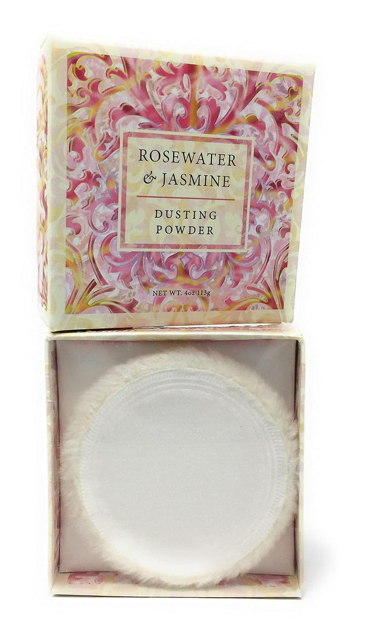 Greenwich Bay Trading Co. Dusting Powder, 4 Ounce, Rosewater & Jasmine
