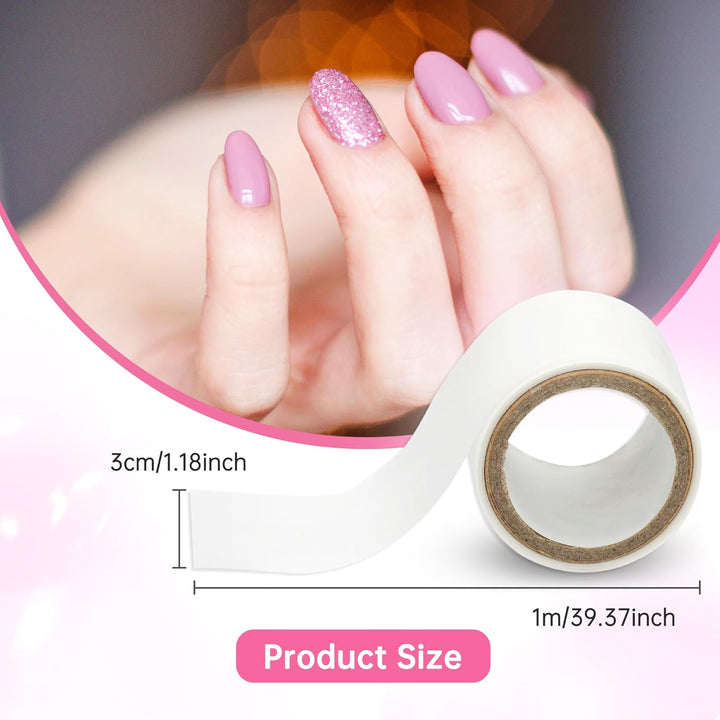 Silk Nail Wrap Instant Reinforce Repair Bandage Tape Protector Self Adhesive Easy Trimmerable for UV Gel Acrylic Nail Art Extension Fiberglass Professional Manicures Tool