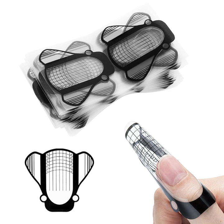Nail Forms for Builder Gel 100Pcs Nail Extension Forms Beautiful for DIY at Home Nail Forms for Acrylic Nails Create Long Lasting Gel Extensions Professional Nail Art Supplies