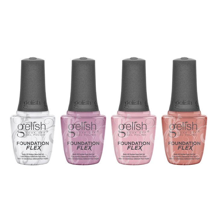 Foundation Flex – Flexible Base Coat for Nails, Ridge Filling, & Perfect Protection, Soak-Off Rubber Base Gel Nail Kit for Long-Lasting Nail Strength and Flexibility (Clear, 15Ml)