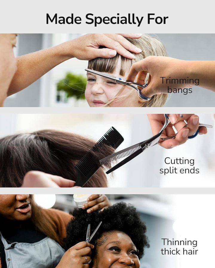 Hair Thinning Scissors  Professional Barber’S Texturizing Teeth Shears for Hairdressing, Salon and Home Use Thinning Shears for Hair Cutting, Made of Japanese Stainless Steel, 6.5 Inch