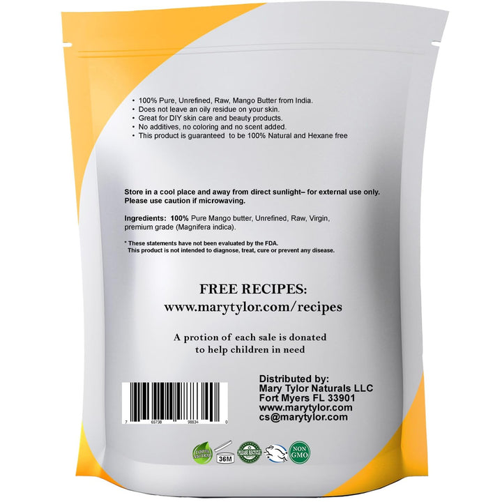 Mango Butter 1 Lb Cold Pressed, Unrefined,Raw Pure Mango Butter —