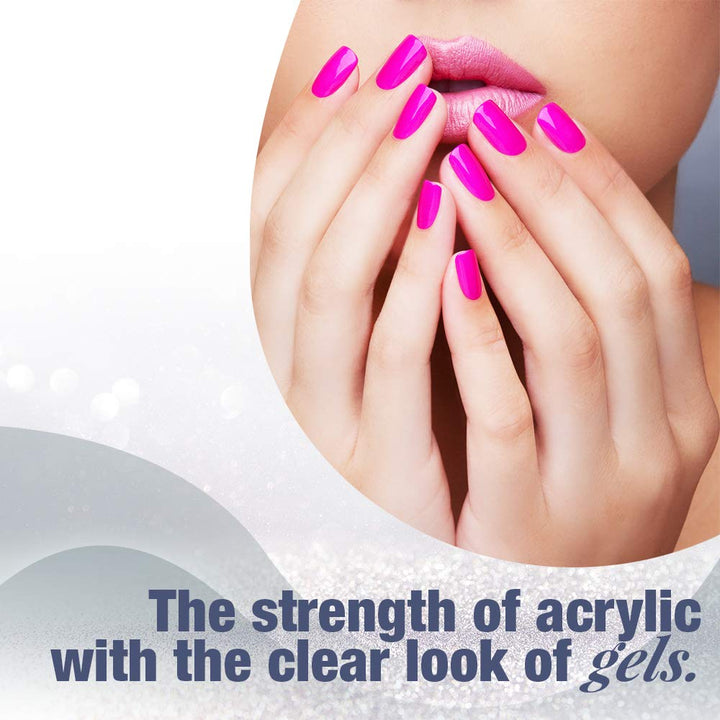 Hard Gel, LED/UV Builder Gel - Clear, Strong Acrylic Finish, Perfect for Nail Extensions, Sculpting & Overlays, Professional Quality, 2 Oz, 1-Pack