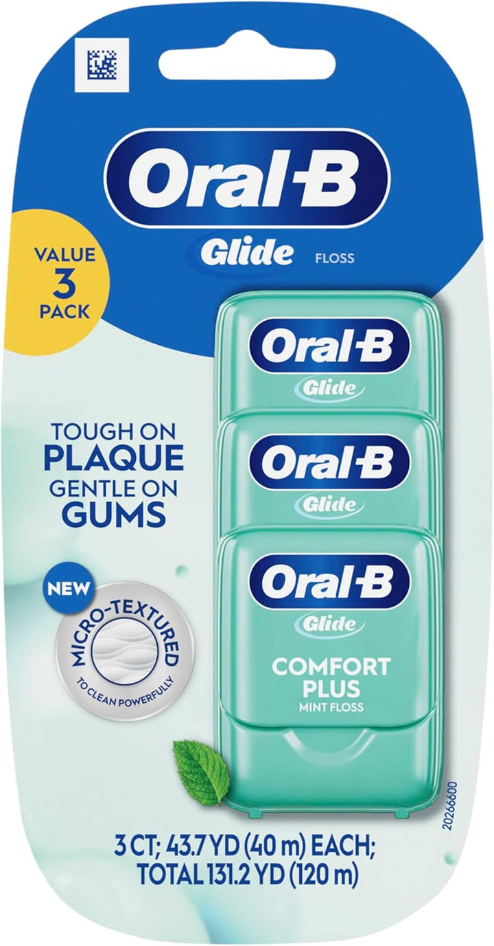Glide Pro-Health Comfort plus Floss, Mint, 3 Ct