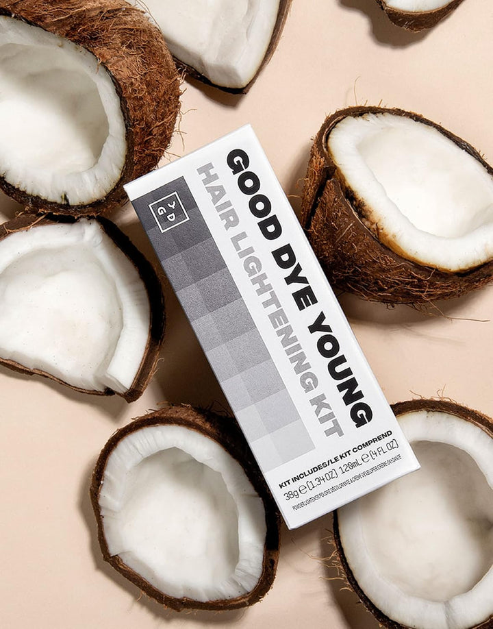 Hair Lightener Kit with Dust Free Powder Lightener and 25 Volume Developer - Moisturizing Bleaching Kit - Vegan Hair Bleach (4 Oz.)