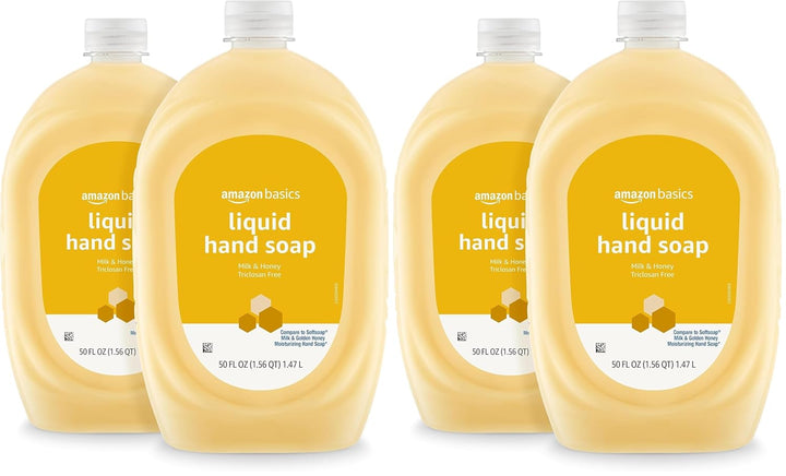 Liquid Hand Soap Refill, Milk and Honey Scent, Triclosan-Free, 50 Fluid Ounces, Pack of 1