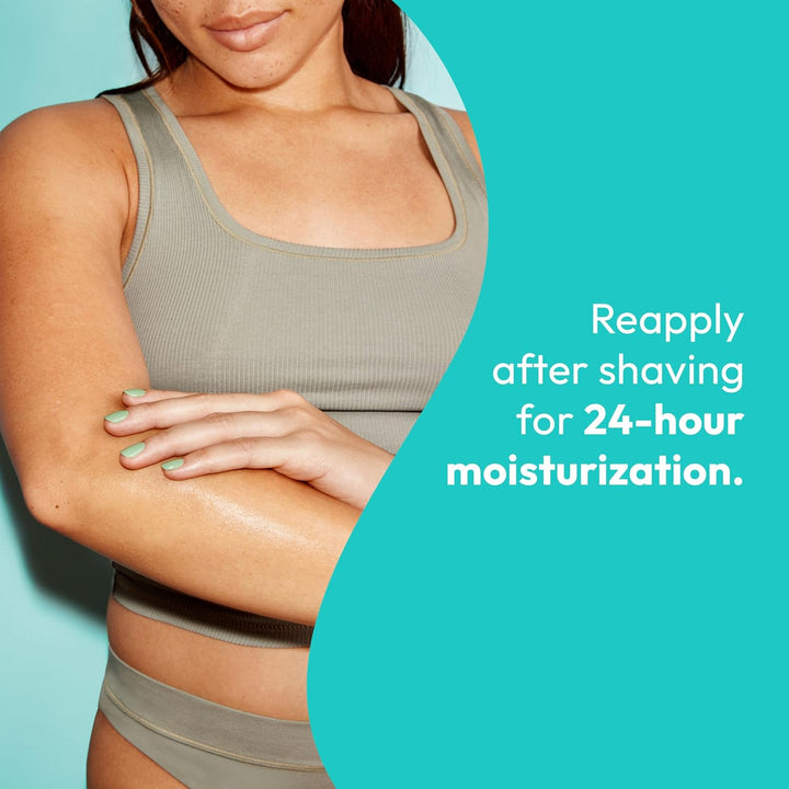 2-In-1 Shave Oil & Moisturizer, Fragrance Free, 7.3Oz | Shaving Oil, after Shave for Women Bikini Area Moisturizer with Vitamin E and Aloe, Shaving Cream Alternative, 7.3 Fl Oz