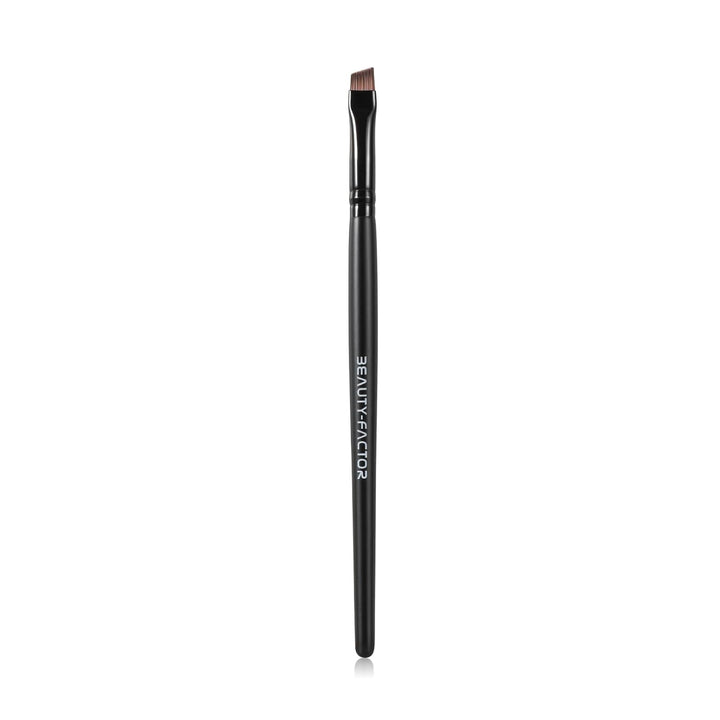 Angled Eyeliner Brush - Precision Ultral Thin Angle Eye Liner Brushes Fine Point with Flat Synthetic Bristles for Brow Powder, Smooth Gel, Cream, or Liquid for Creating Sharp Lines, Detailed Eye Looks