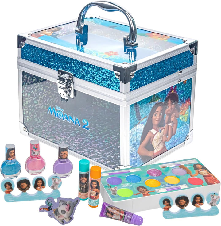 Stitch Train Case Beauty Set, Kids Makeup Kit for Girls, Real Washable Makeup Set, Play Makeup, Party Favor, Birthday, Ages 3 4 5 6 7 8 9 10 11 12 by