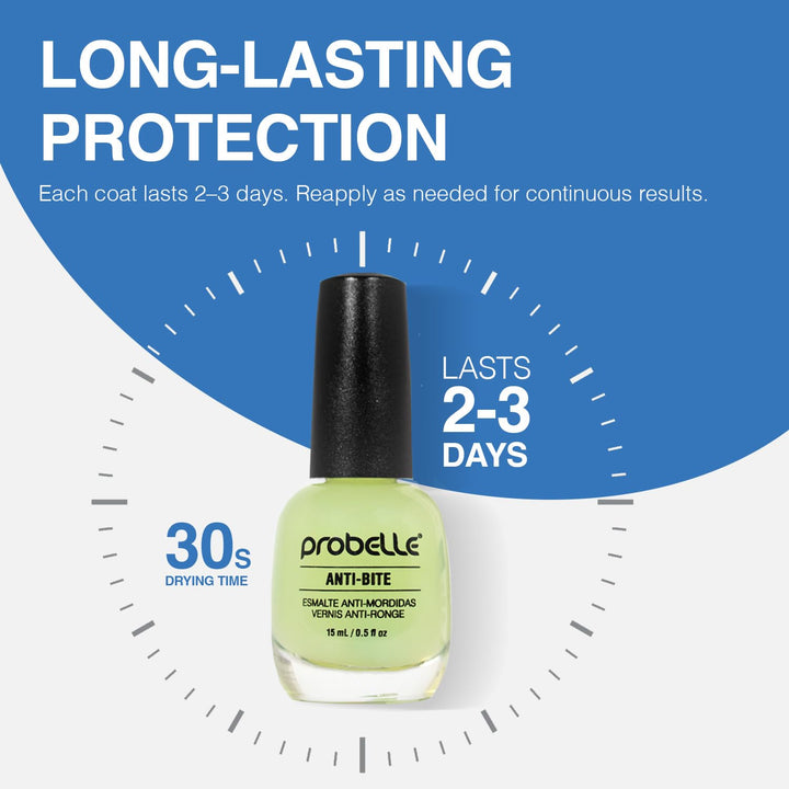 Anti-Bite, Nail Biting Treatment for Kids & Adults to Quit Habit, No Bite Nail Polish Deterrent, Thumb Guard & Prevents Finger Sucking, Bitter Taste Nail Care, for Ages 3+, 0.5 Fl Oz (15 Ml)