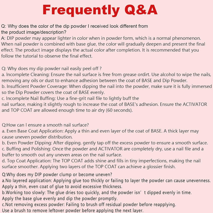 Dip Powder Nail Kit,4 Colors Nude Pink Glitter Hues,Starter Set for French Nails & All Seasons,Includes Base Coat, Top Coat, Activator & DIY Salon Liquids