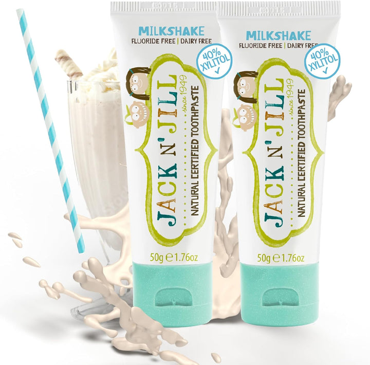 Natural Toothpaste for Kids - Fluoride Free Toothpaste, Safe to Swallow, 40% Xylitol, BPA Free - 1.76 Oz (Variety Pack of 5)