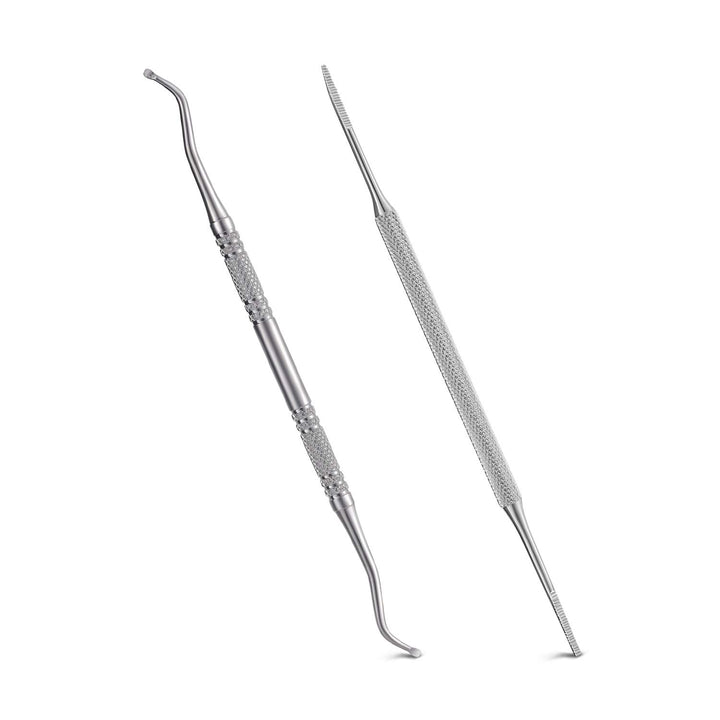 2PCS Ingrown Toenail File and Lifter with Storage Case,100% Stainless Steel Ingrown Toenail Tool,Double Sided Professional Grade Nail Cleaner Tool