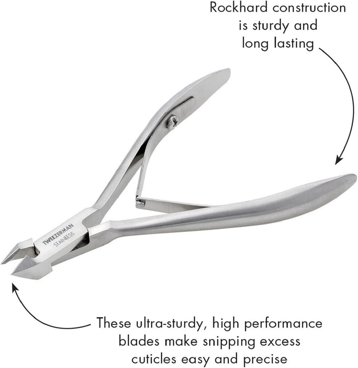 Rockhard Stainless Steel Cuticle Nipper, 1/2 Jaw