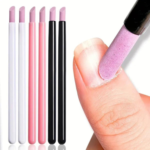5PCS Quartz Nail Buffer and Cuticle Remover Stick Professional Nail Care Tool for Dead Skin Removal and Smoothing