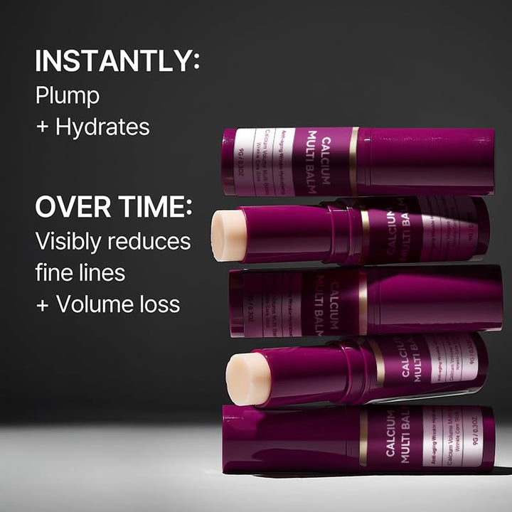 Cemenrete Calcium Volume Multi Balm Stick, anti Wrinkle Calcium Balm, Anti-Aging, Sagging, Wrinkles, Hydrating, Almond & Vitamin E for Lip Balm Eye Cream Neck (1)