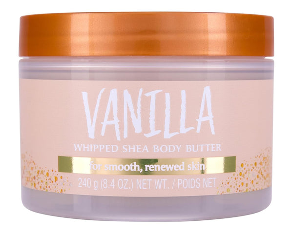 Whipped Shea Body Butter - Vanilla - 8.4 Oz - Lightweight, Long-Lasting, Hydrating Moisturizer - Made with Shea Butter