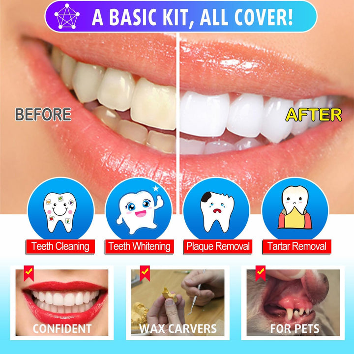 10 Pack Dental Tools, Professional Plaque Remover for Teeth Cleaning Tools Set, Stainless Steel Hygiene Kit with Dental Pick Tooth Scraper Plaque Tartar Remover Tongue Cleaner - with Case