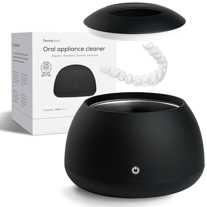 Pod: Ultrasonic Retainer Cleaner. the Original Retainer Cleaner Machine, Aligner Cleaner, Nightguard Cleaner, Mouthguard Cleaner, Denture Cleaner. Ultrasonic Cleaner for Oral Dental Care
