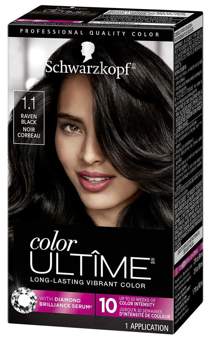 Color Ultime Hair Color, 1.4 Sapphire Black, 1 Application - Permanent Black Hair Dye for Vivid Color Intensity and Fade-Resistant Shine up to 10 Weeks